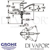 Grohe Eurosmart Cosmopolitan Single-Lever Sink Mixer Tap Dimensions